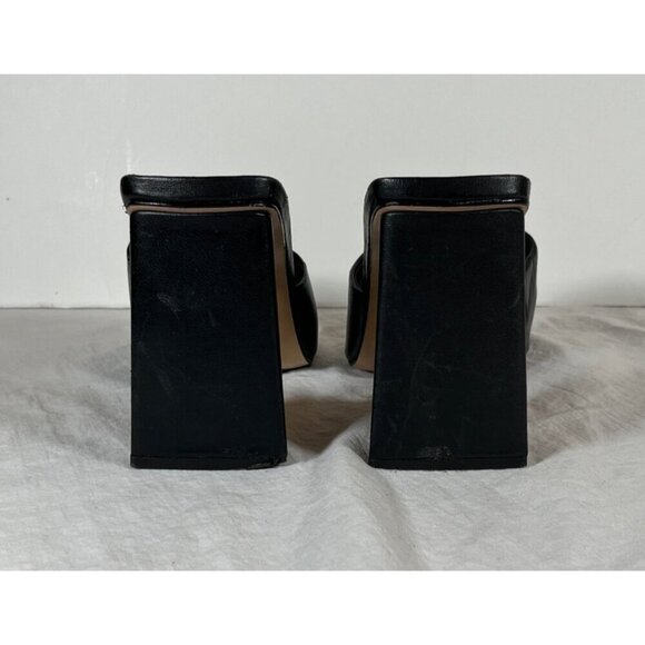 Shutz Lizah Leather Slip On Heel Mule Sandals Black Size 9.5 - Picture 5 of 12